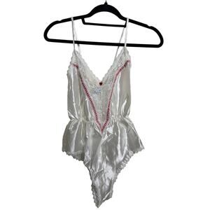 Vintage Lingerie One Piece Heart Lace Bodysuit Symmetry Fashions